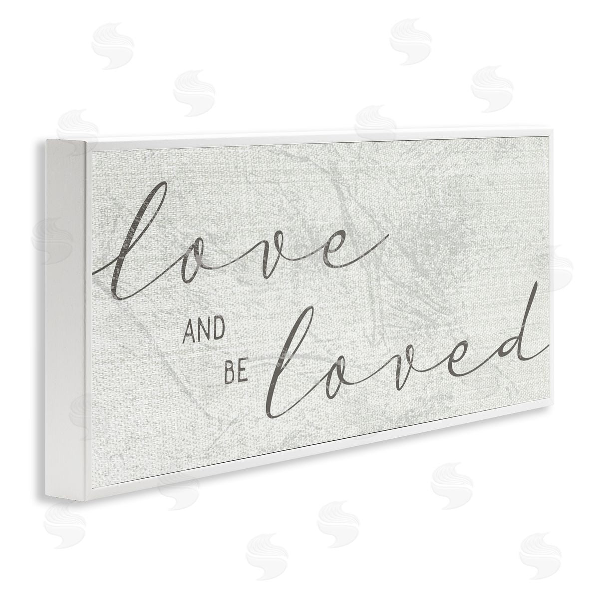 Stupell Studio Love And Be Loved Phrase Charming Cursive Text White Framed Giclee Wall Art