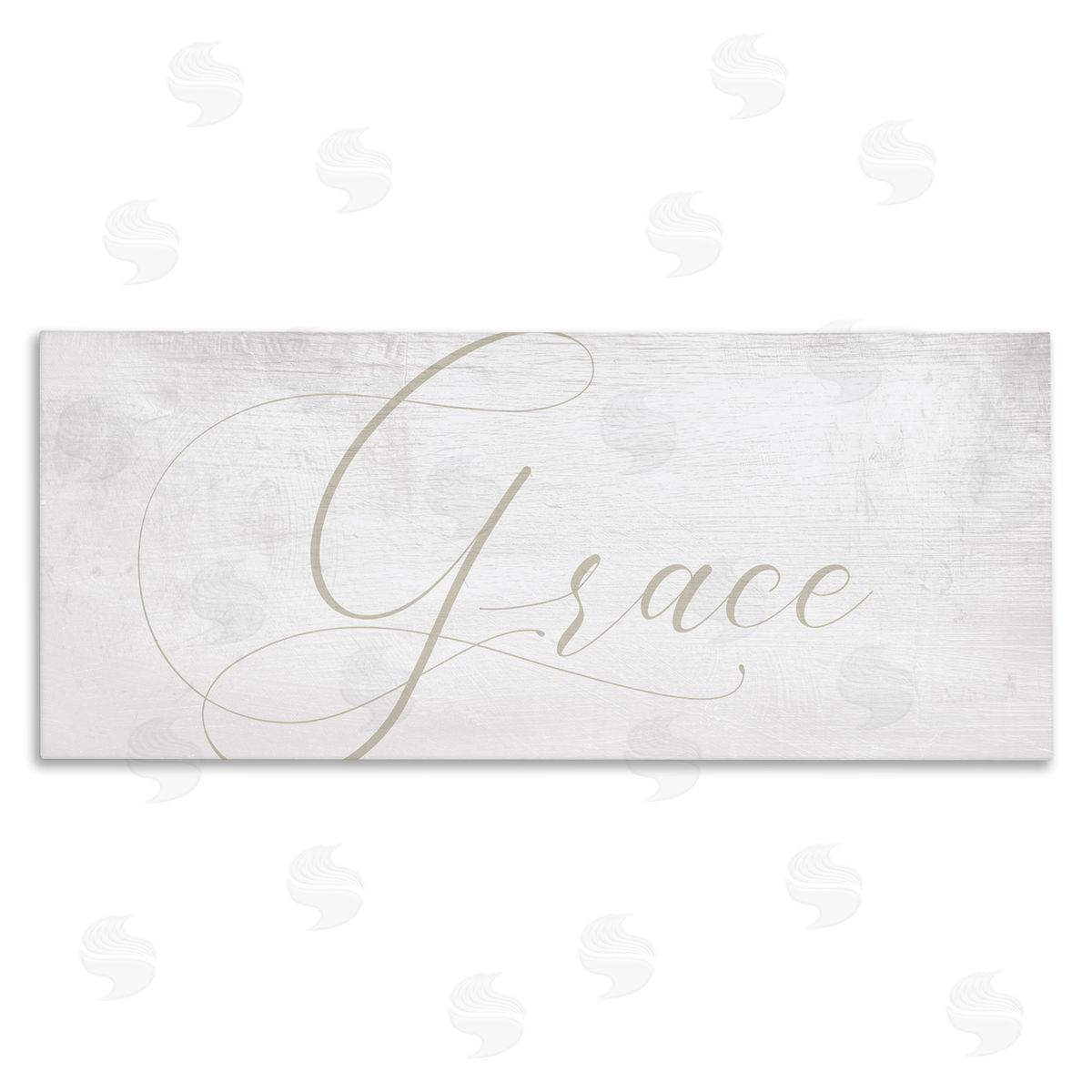 Stupell Studio Grace Phrase Elegant Cursive Typography Neutral Canvas Wall Art