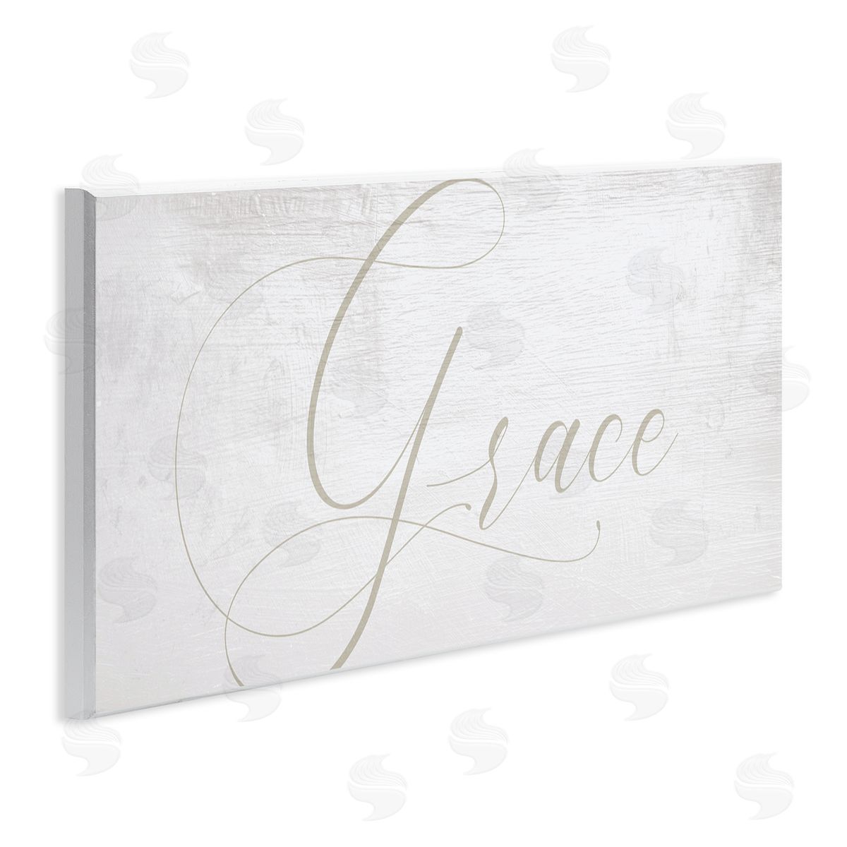 Stupell Studio Grace Phrase Elegant Cursive Typography Neutral Wall Plaque Art