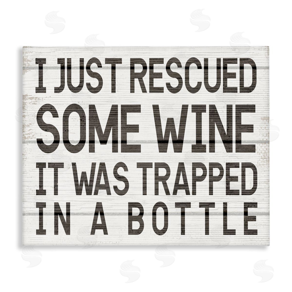 Stupell Studio Wine Trapped in Bottle Phrase Funny Drinking Humor Canvas Wall Art