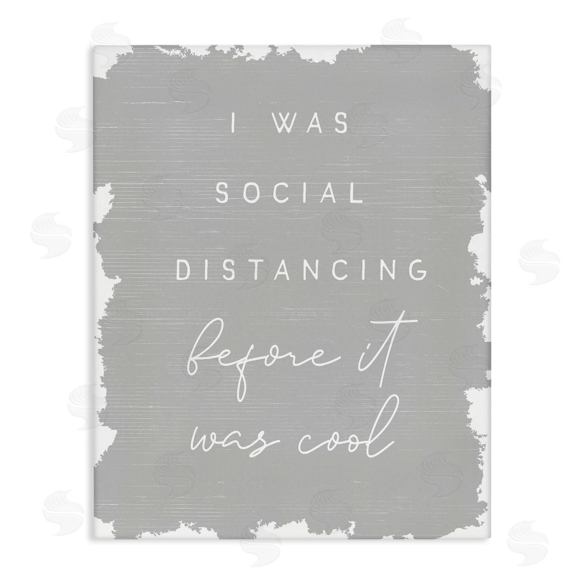 Stupell Studio Social Distancing Before It�s Cool Sassy Hipster Phrase Canvas Wall Art
