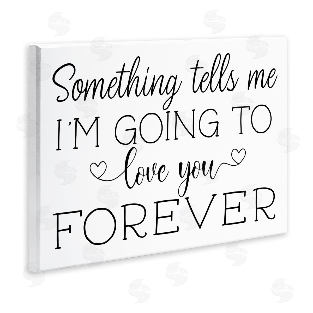 AE Design Love You Forever Quote Minimal Romantic Sentiments Wall Plaque Art