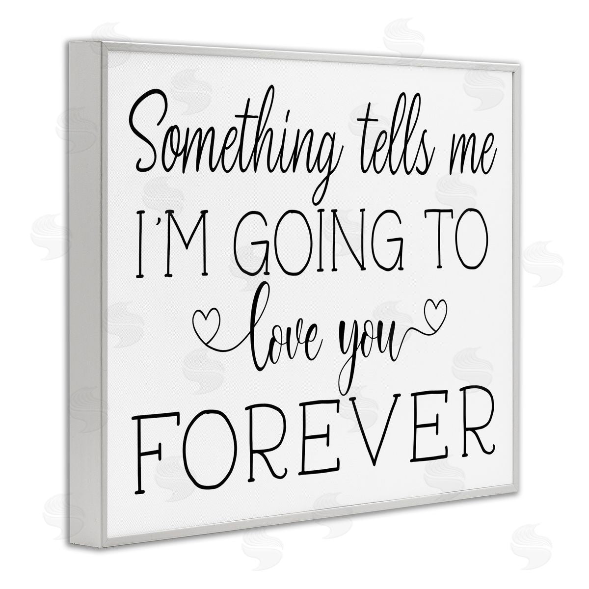 AE Design Love You Forever Quote Minimal Romantic Sentiments White Framed Giclee Wall Art