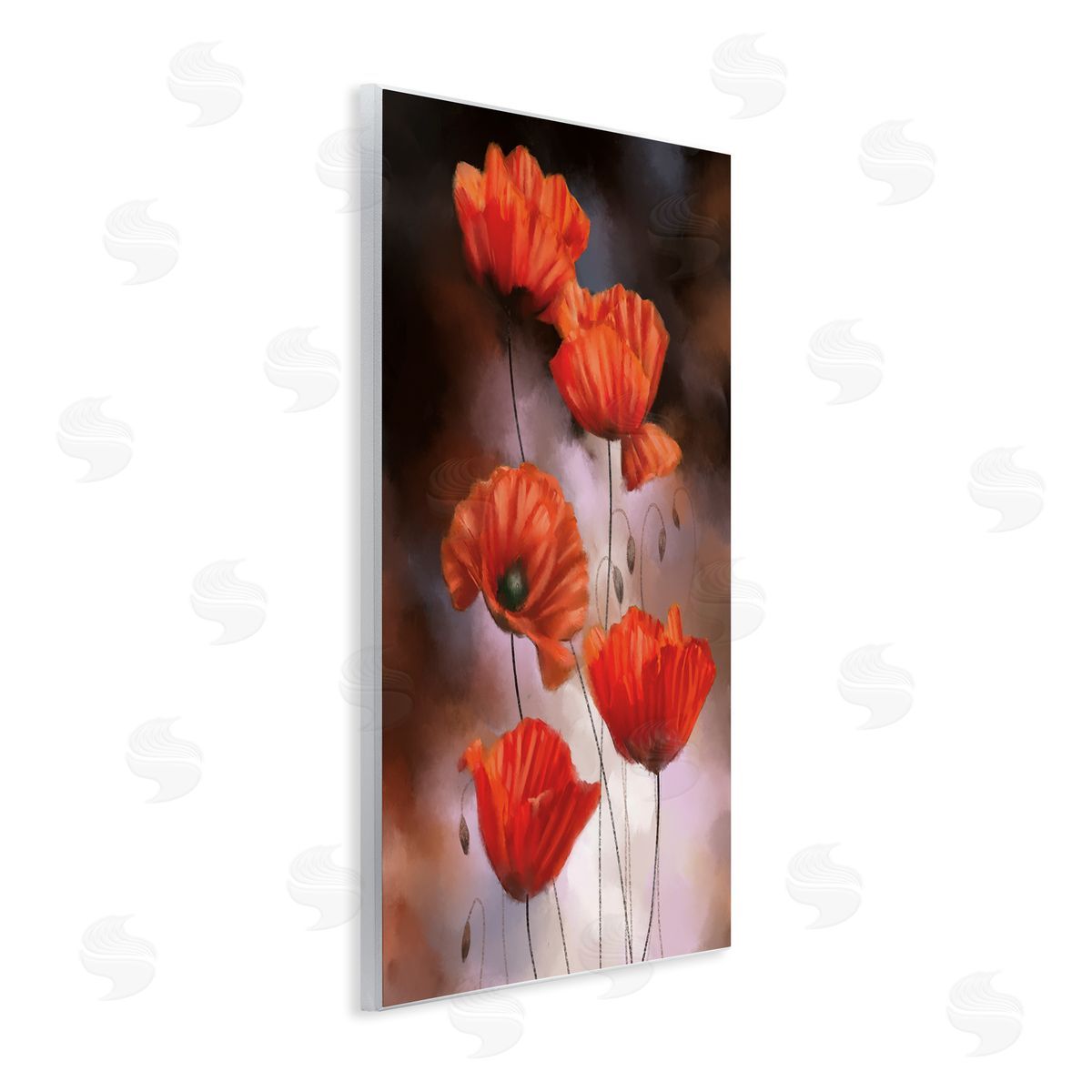 Ziwei Li Red Poppies Rising Vibrant Floral Blossoms Wall Plaque Art