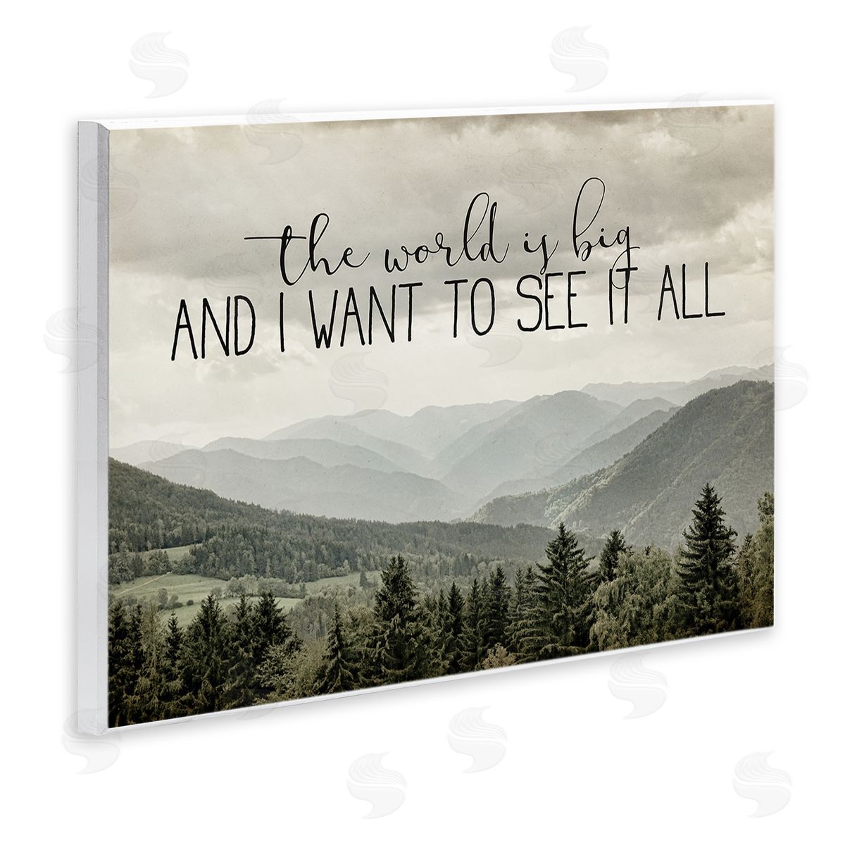 Anne Bailey See It All Phrase Forest Tree Mountain Range Wall Plaque Art