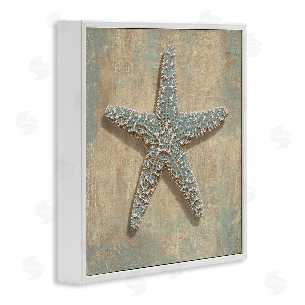 Caroline Kelly Nautical Starfish Ocean Animal Muted Neutral White Framed Giclee Wall Art