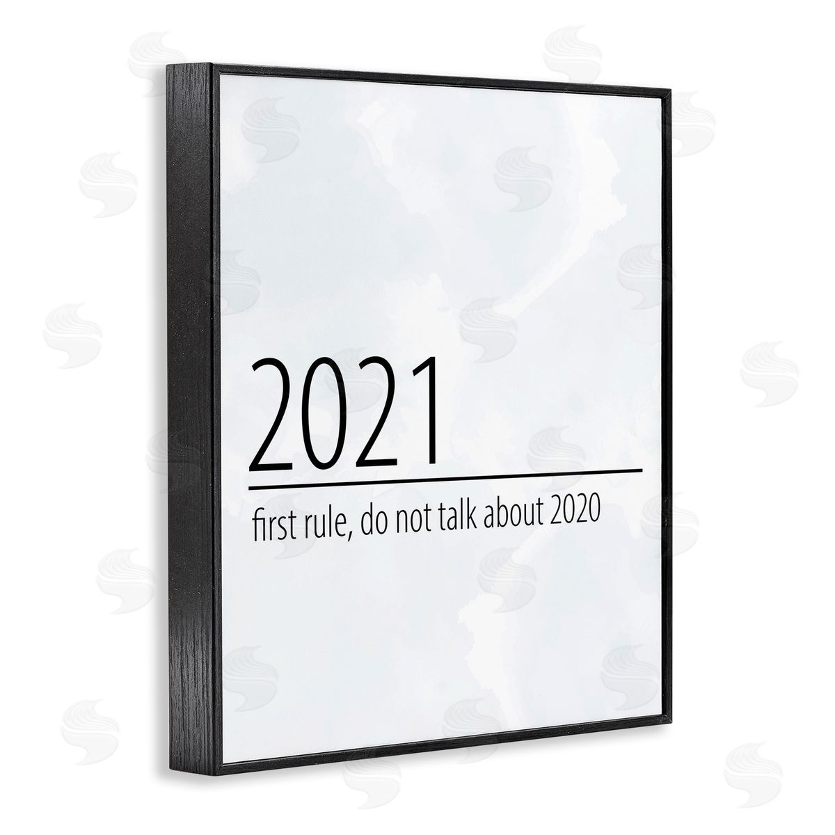 Kim Allen Don�t Talk About 2020 New Year Sign Black Framed Giclee Wall Art