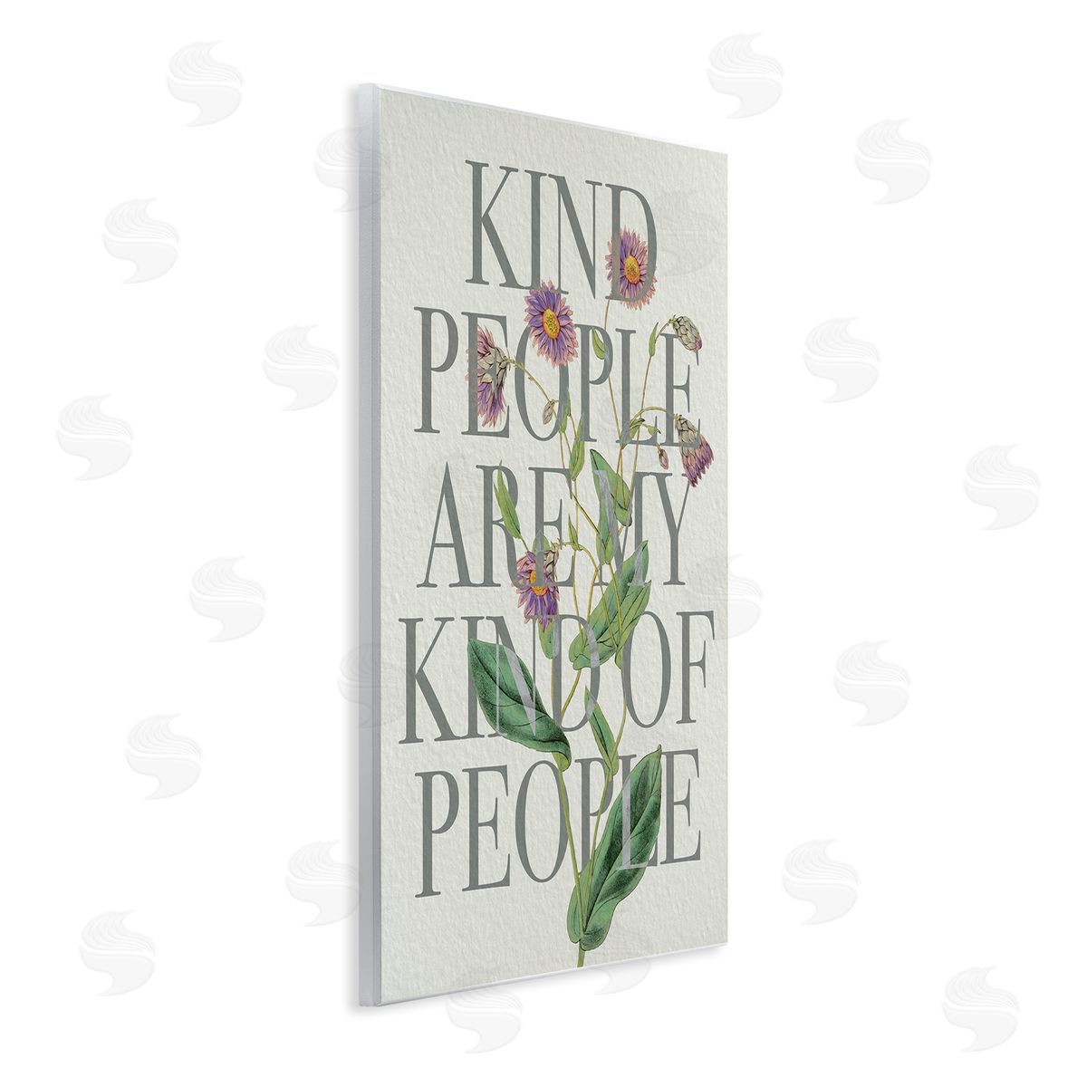 Stupell Studio Kind People Are My People Phrase Purple Wild Flowers Wall Plaque Art