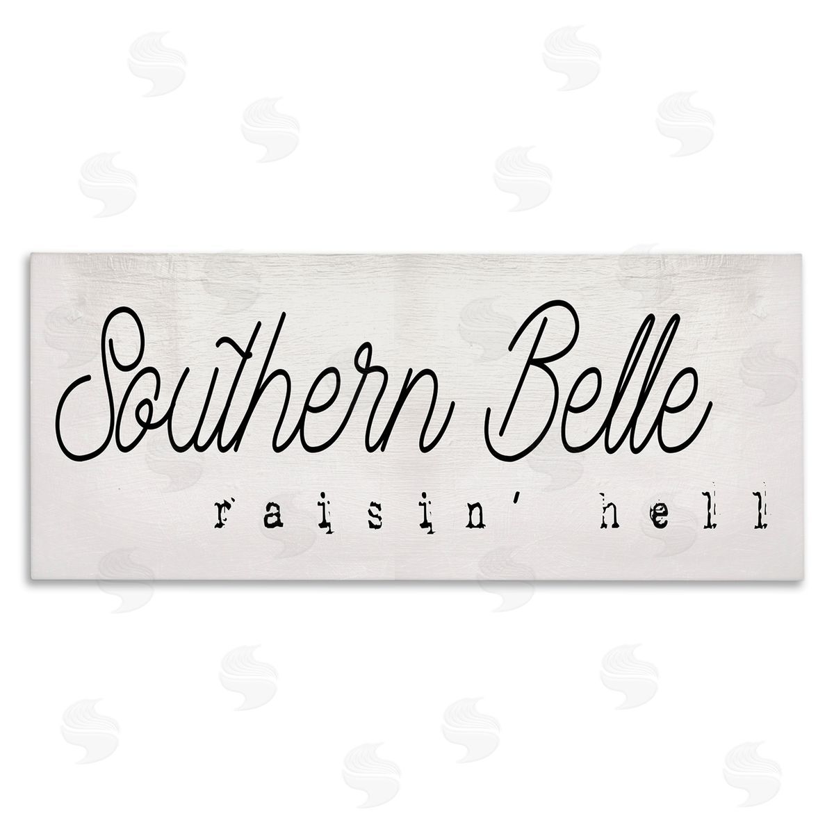 Stupell Studio Charming Southern Belle Raisin' Hell Country Phrase Canvas Wall Art