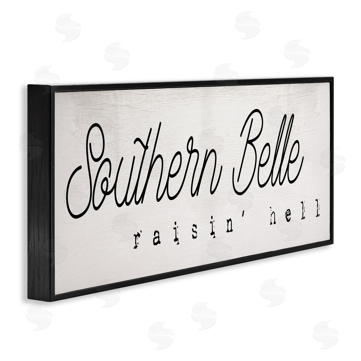 Stupell Studio Charming Southern Belle Raisin' Hell Country Phrase Black Framed Giclee Wall Art