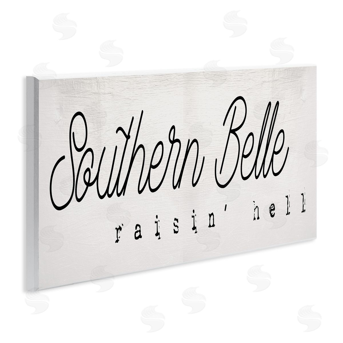 Stupell Studio Charming Southern Belle Raisin' Hell Country Phrase Wall Plaque Art
