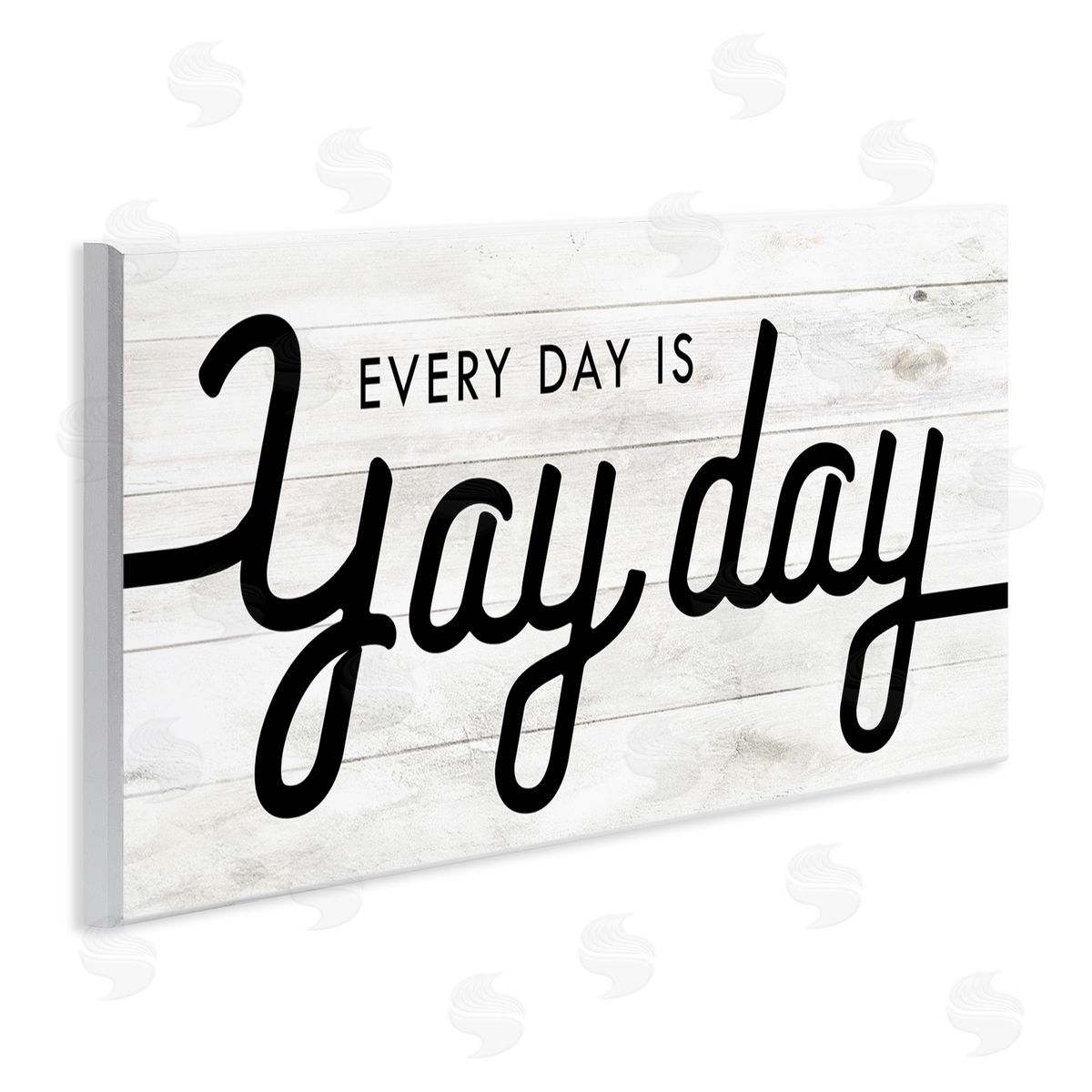 Stupell Studio Everyday is Yay Day Charming Minimal Planked Look Wall Plaque Art