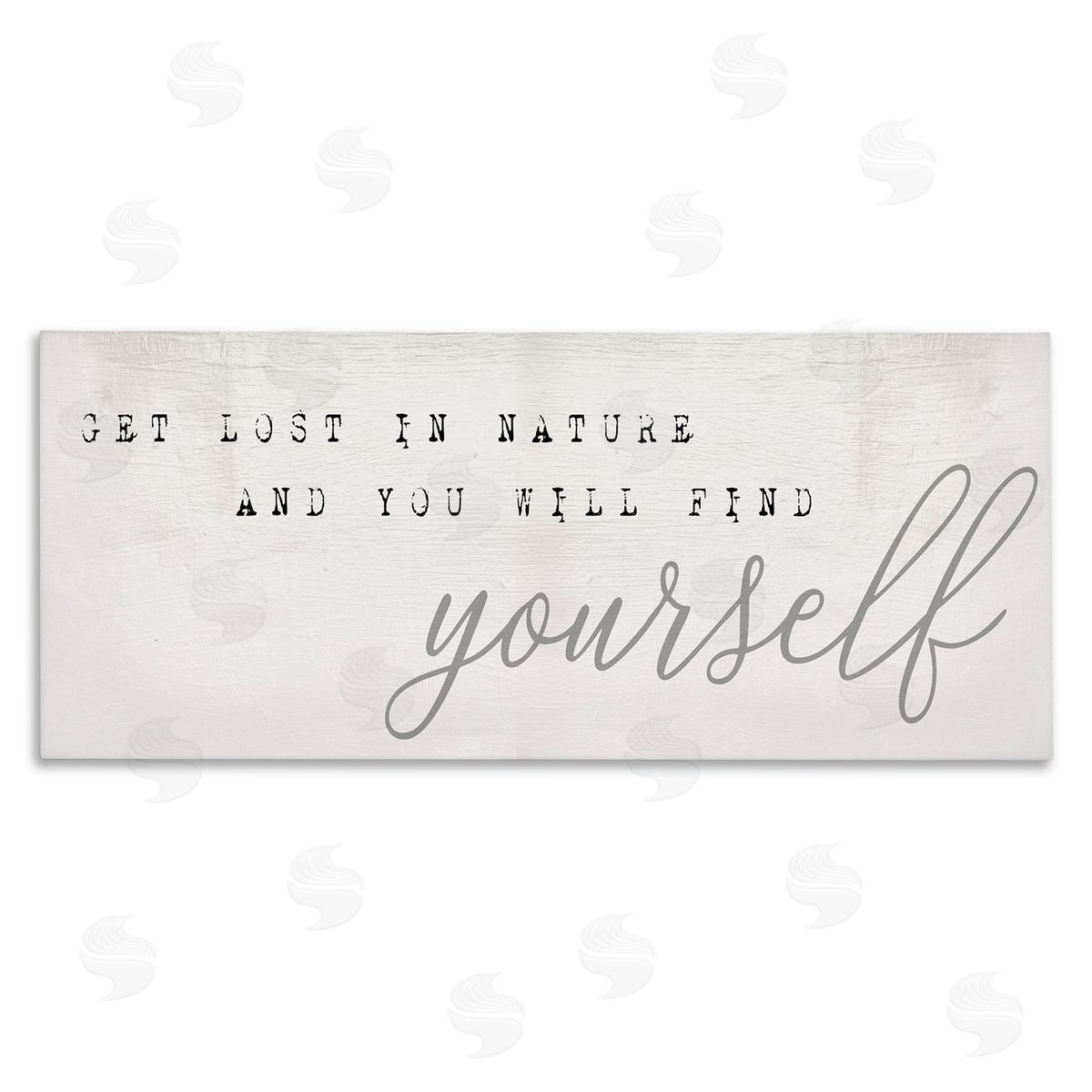 Stupell Studio Find Yourself In Nature Phrase Vintage Typewriter Typography Canvas Wall Art