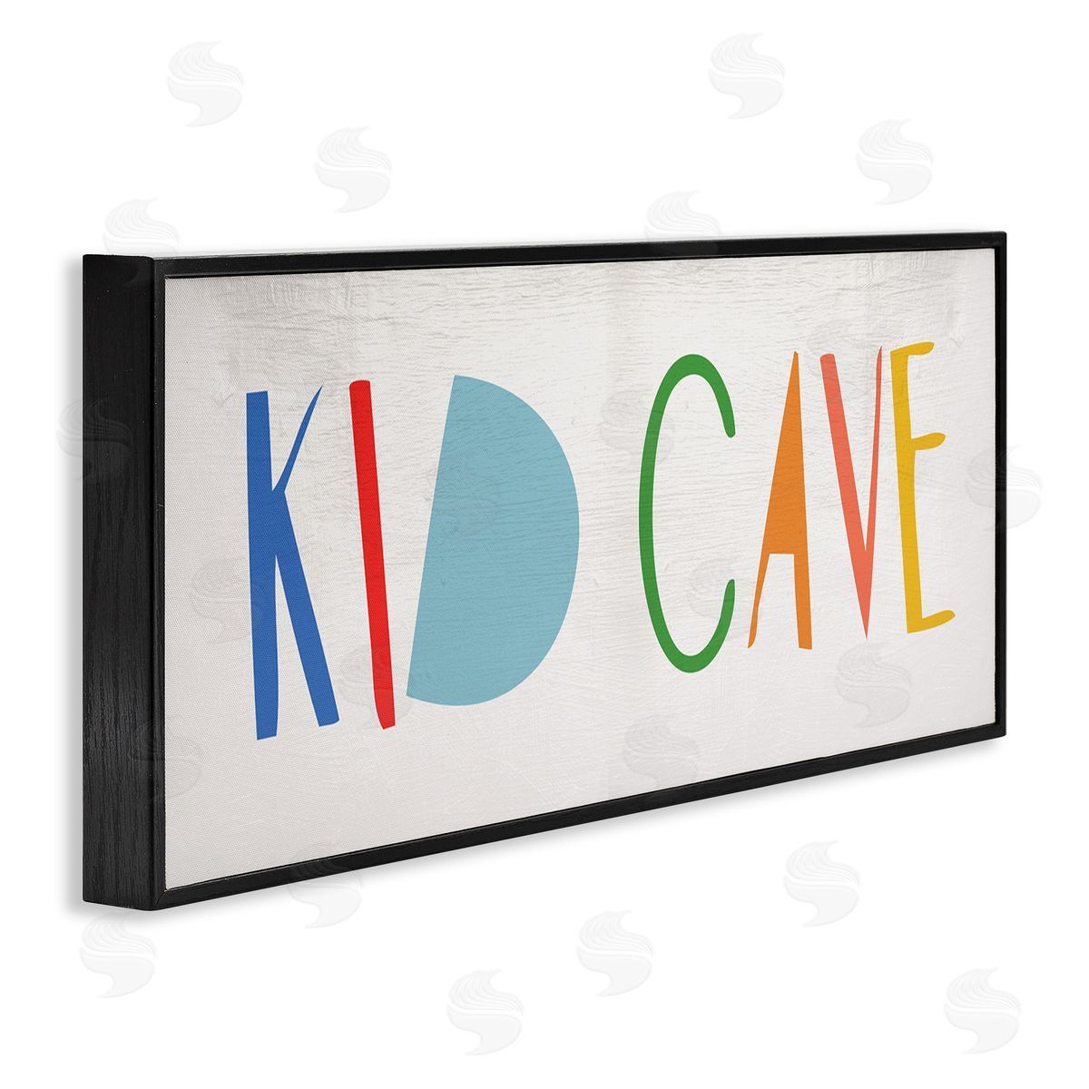 Stupell Studio Kid Cave Phrase Fun Vibrant Whimsical Typography  Black Framed Giclee Wall Art