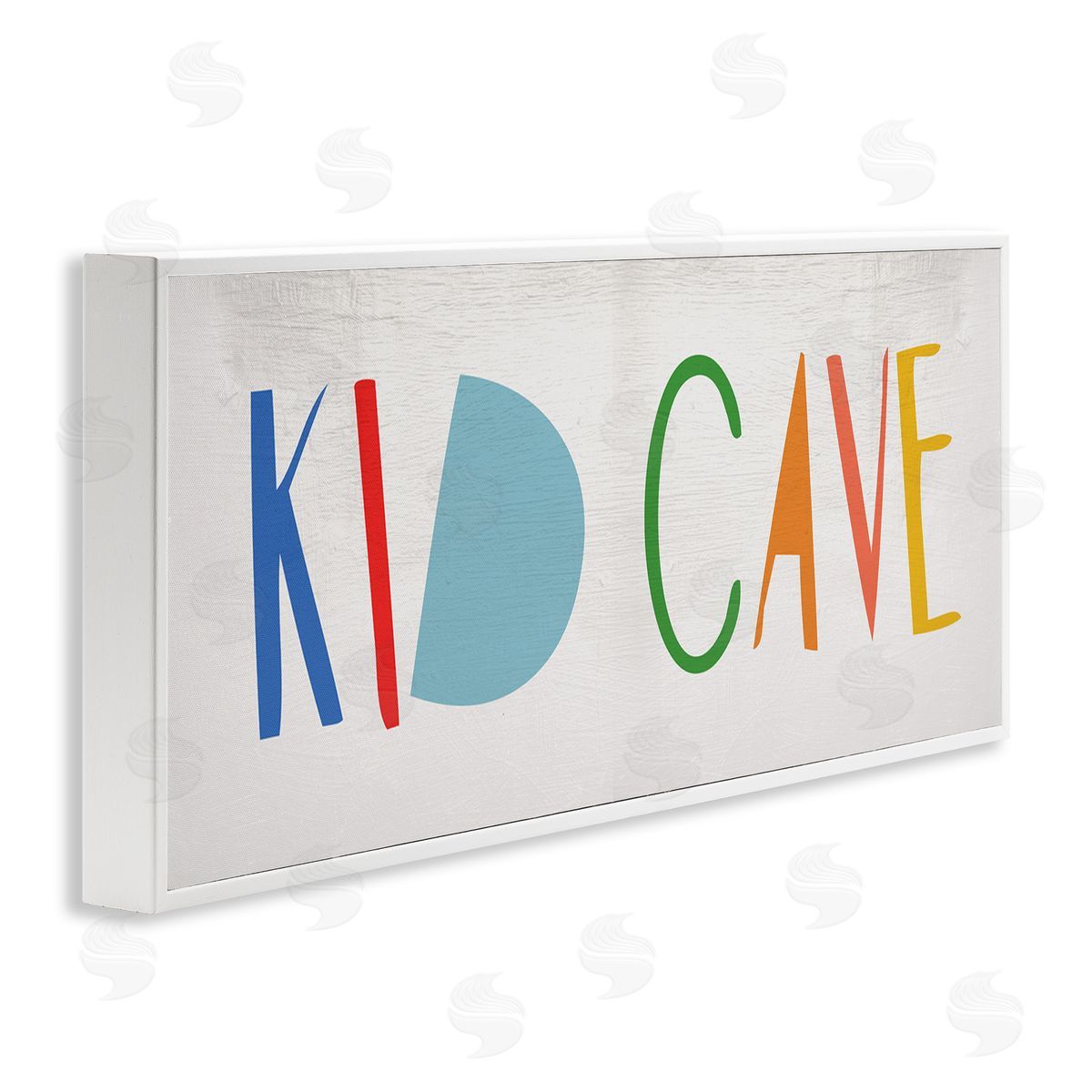 Stupell Studio Kid Cave Phrase Fun Vibrant Whimsical Typography  White Framed Giclee Wall Art