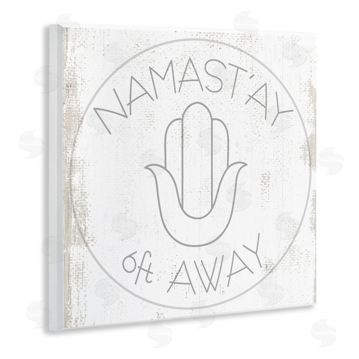 Stupell Studio Namast'ay 6 Feet Away Phrase Self-Care Pun Wall Plaque Art