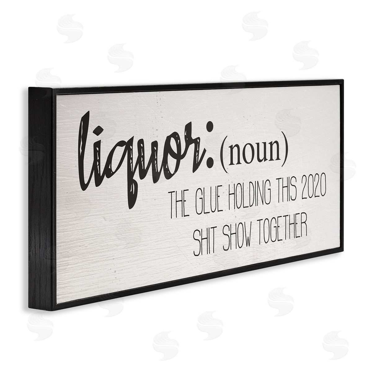 Stupell Studio Liquor Definition Funny Holding 2020 Together Phrase Black Framed Giclee Wall Art