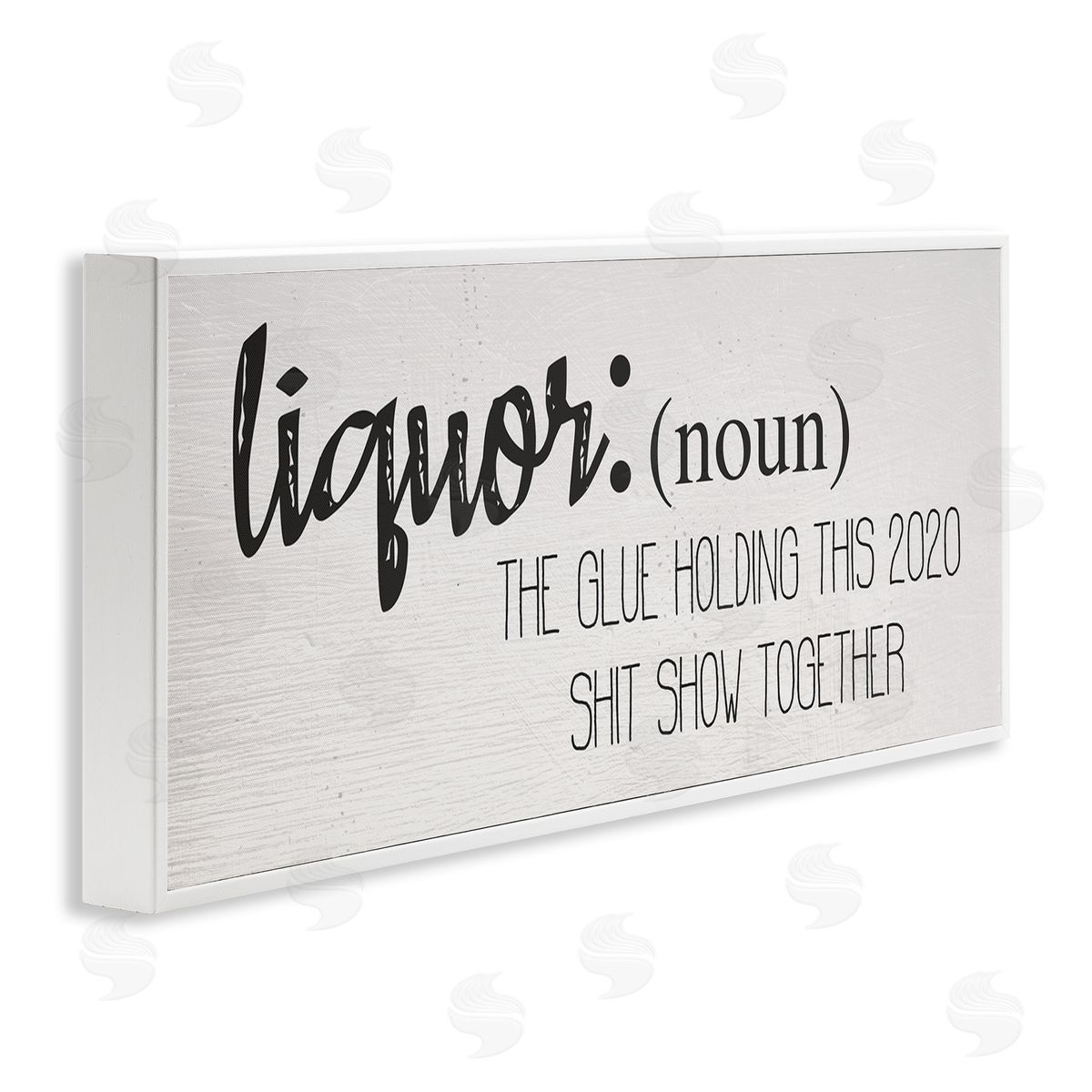 Stupell Studio Liquor Definition Funny Holding 2020 Together Phrase White Framed Giclee Wall Art