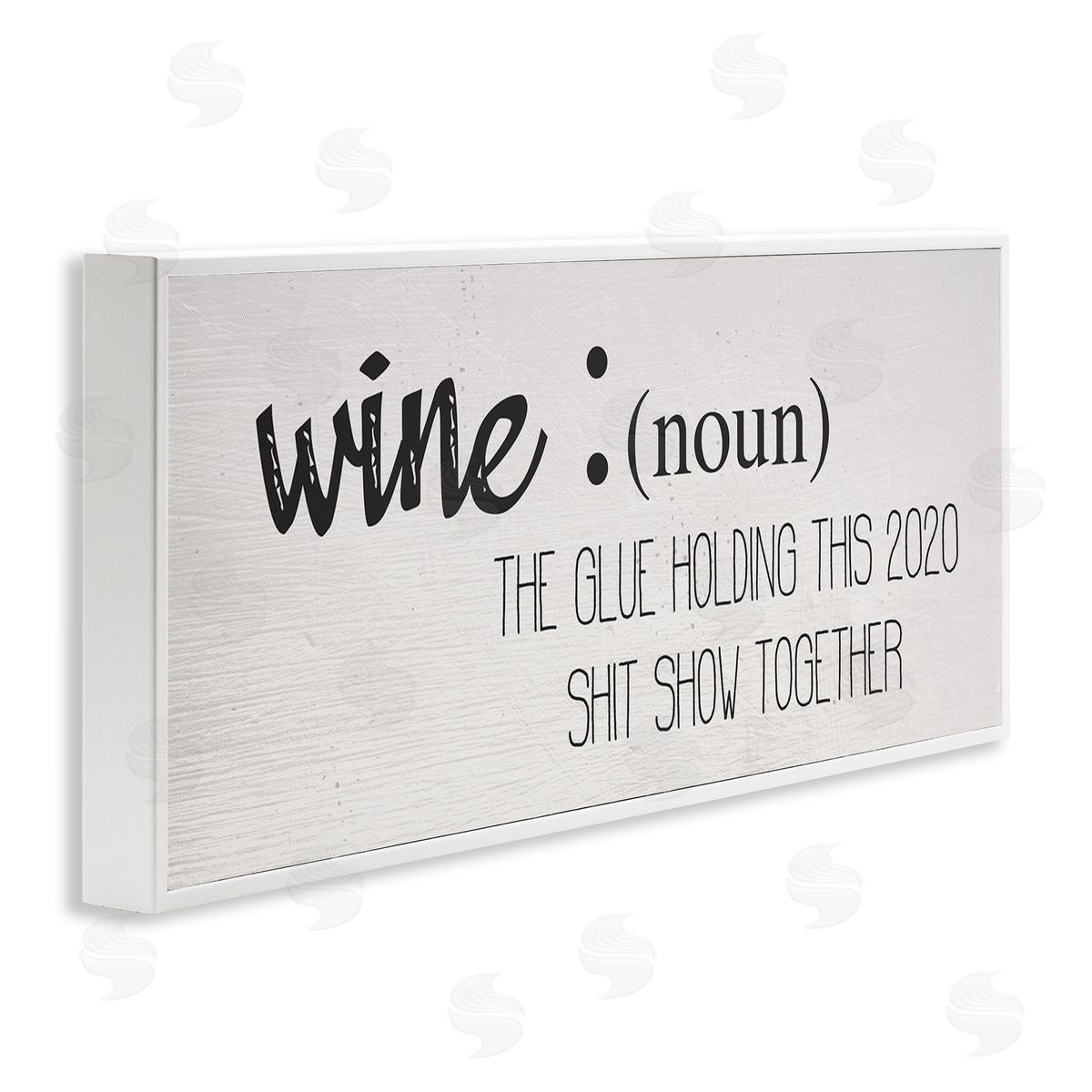 Stupell Studio Wine Definition Funny 2020 Drinking Humor White Framed Giclee Wall Art
