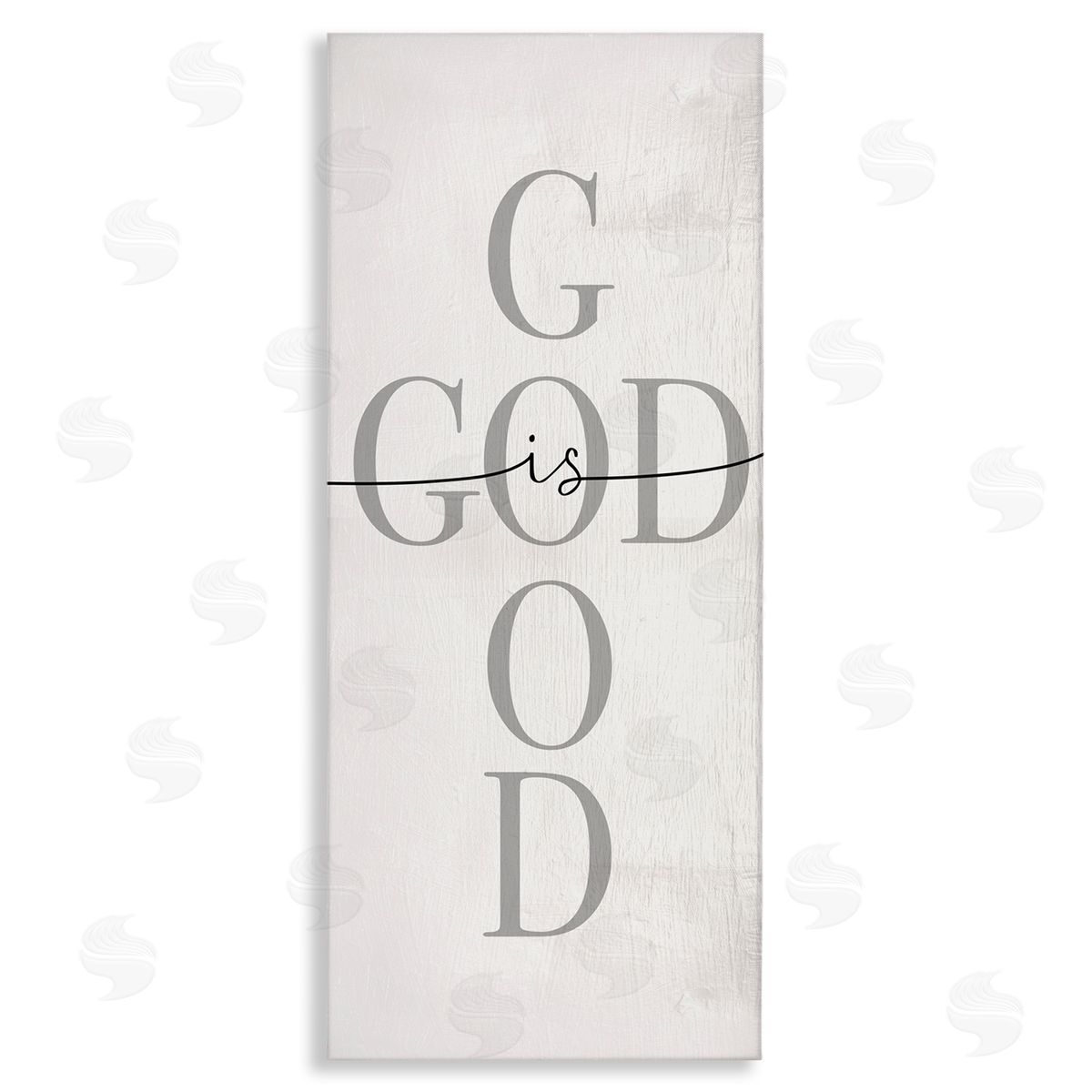 Stupell Studio God Is Good Phrase Faith Based Cross Typography Canvas Wall Art