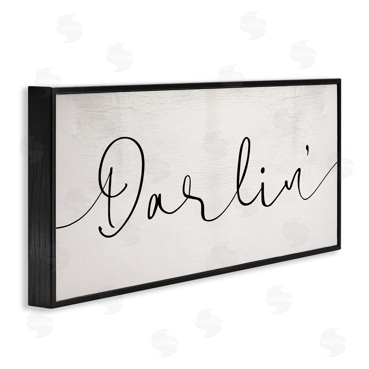 Darlin' Sentiment Elegant Cursive Black Frame Print Wall Art, Home Decor by Stupell Studio