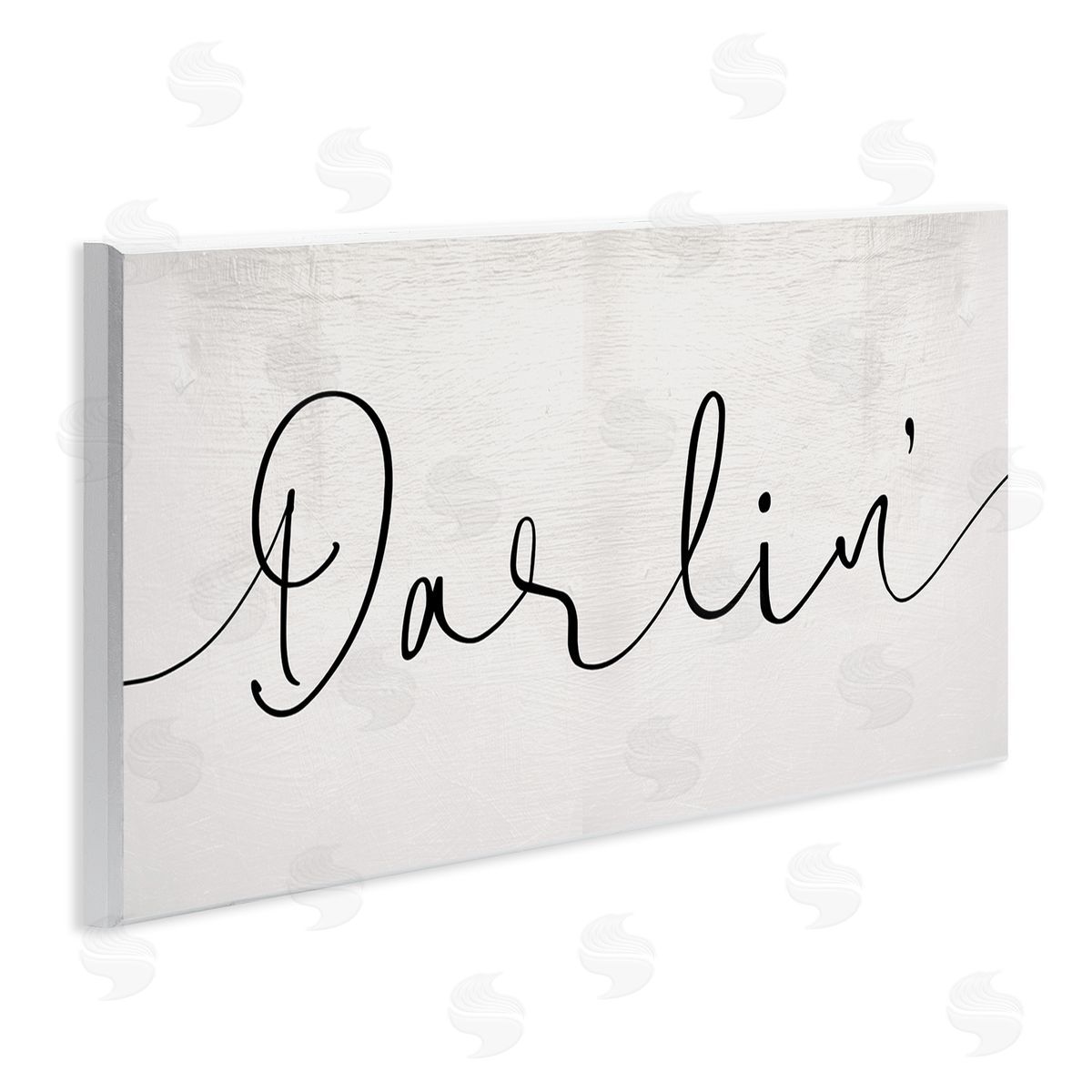 Darlin' Sentiment Elegant Cursive Wood Plaque Wall Art, Home Decor by Stupell Studio