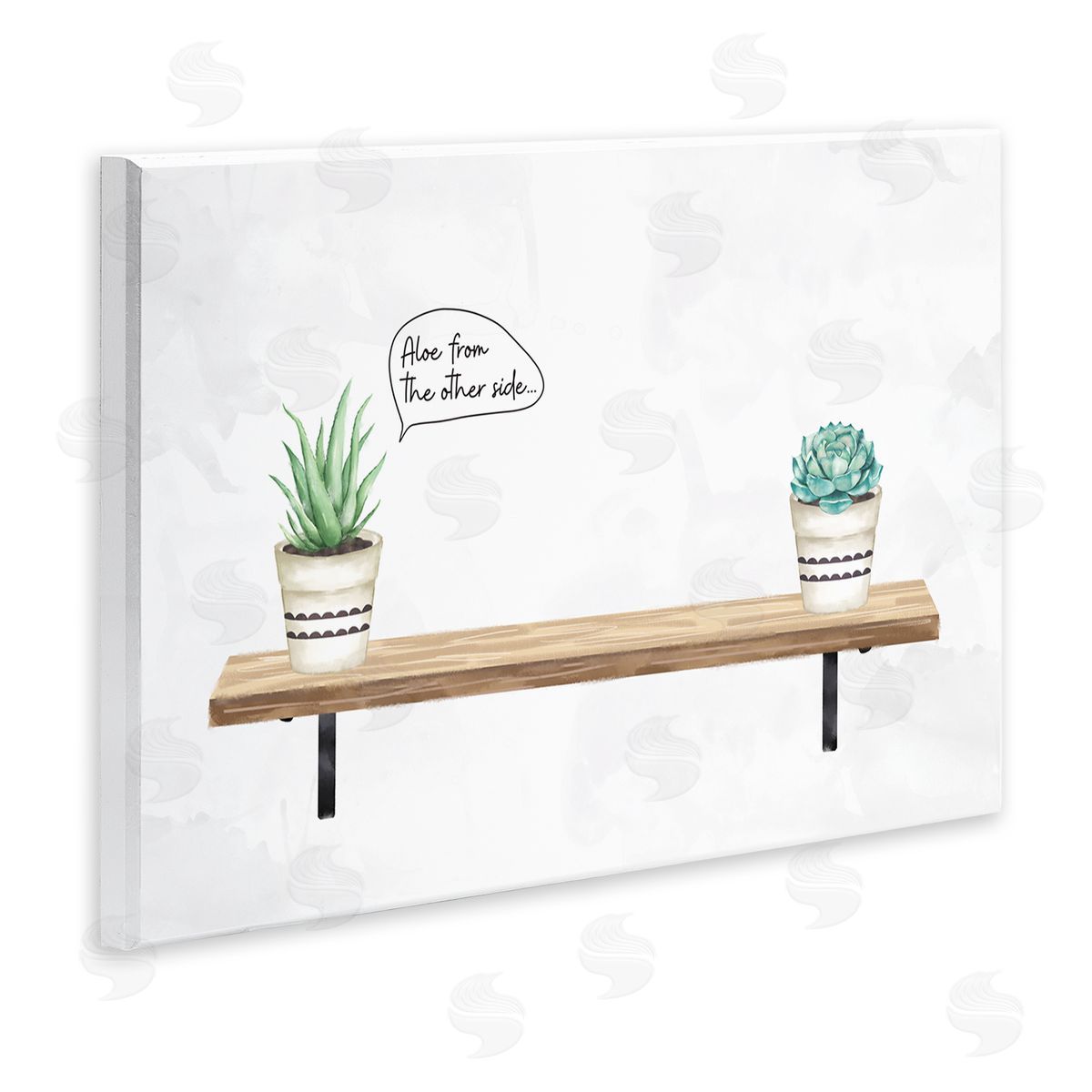 Ziwei Li Aloe From Other Side Phrase Succulent Plants Wall Plaque Art