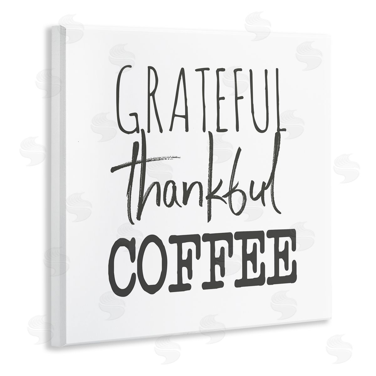 SD Graphics Studio Grateful Thankful Coffee Expression Playful Typography Wall Plaque Art