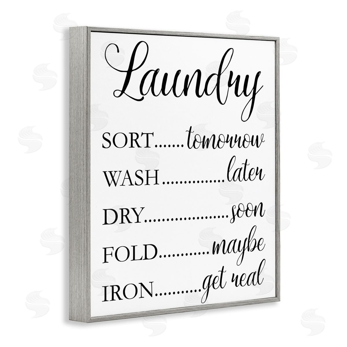 Victoria Brown Laundry Room Schedule Humorous Cleaning Priorities Gray Framed Giclee Wall Art