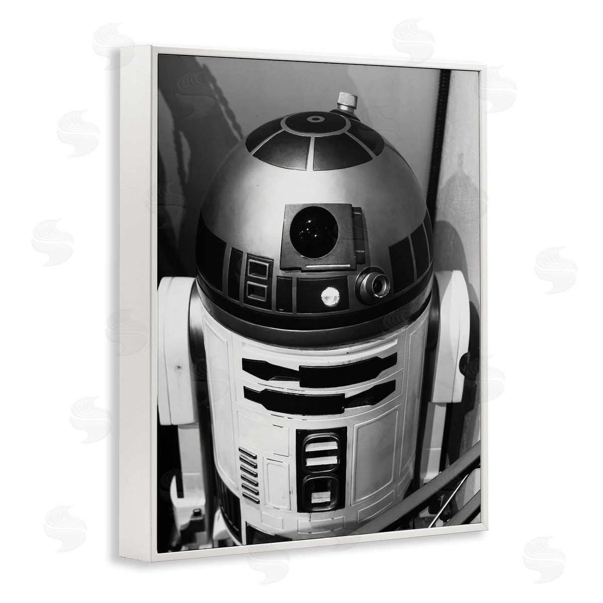 Nice Nshuti Science Fiction Robot Icon Black and White Photograph White Framed Giclee Wall Art