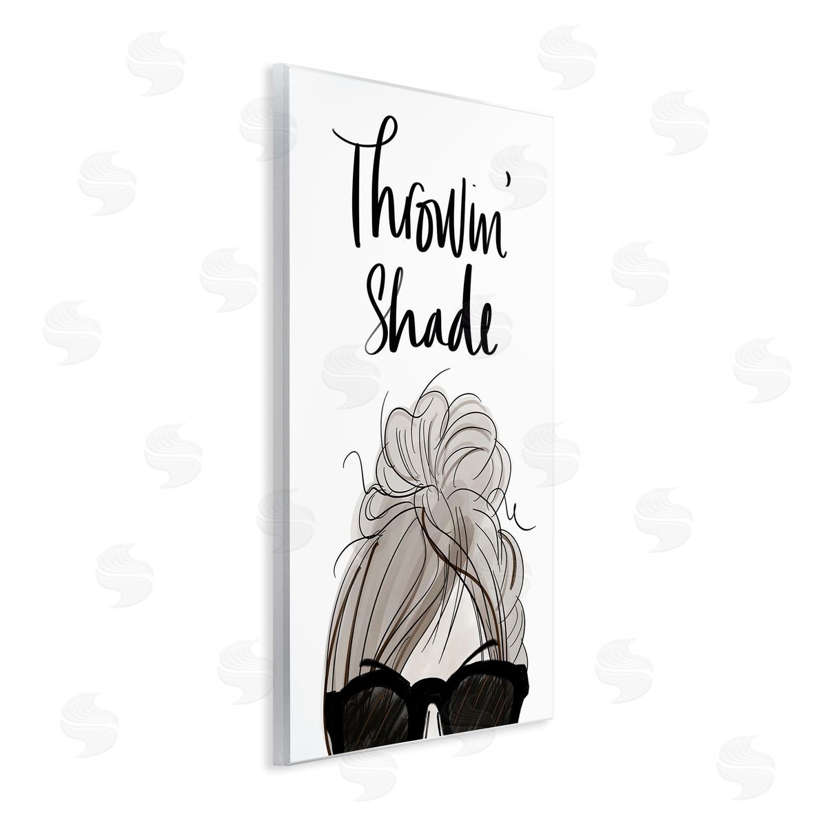 Anna Quach Throwin' Shade Phrase Woman in Sunglasses Wall Plaque Art