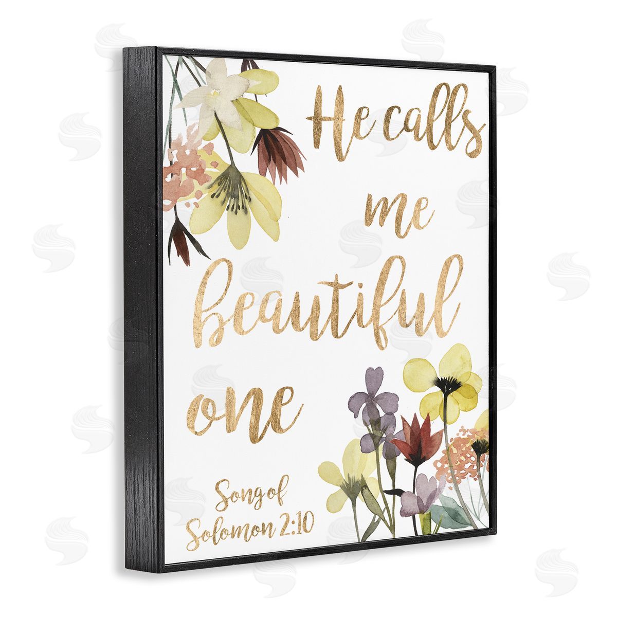 Studio W Beautiful One Proverbs Song of Solomon 2:10 Black Framed Giclee Wall Art