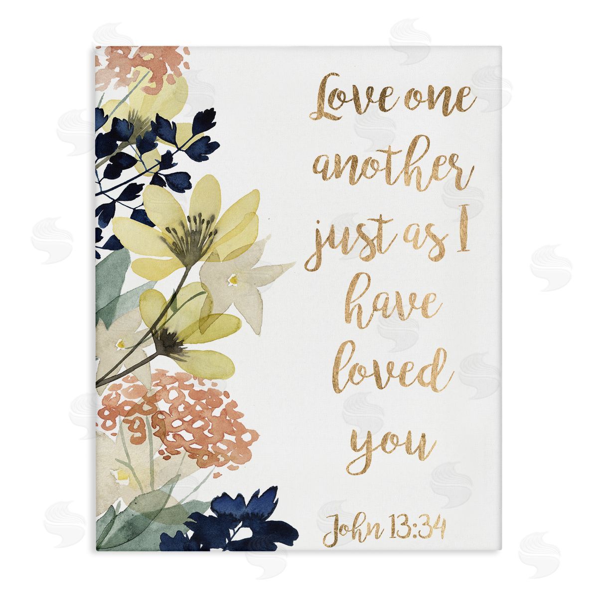 Studio W Love One Another Proverbs John 13:34 Wildflowers Canvas Wall Art