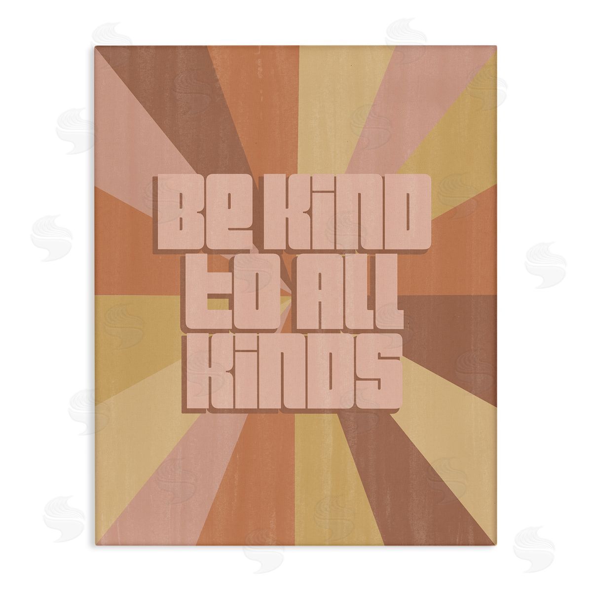 Grace Popp Be Kind to All Phrase Neutral Tone Rainbow Stripes