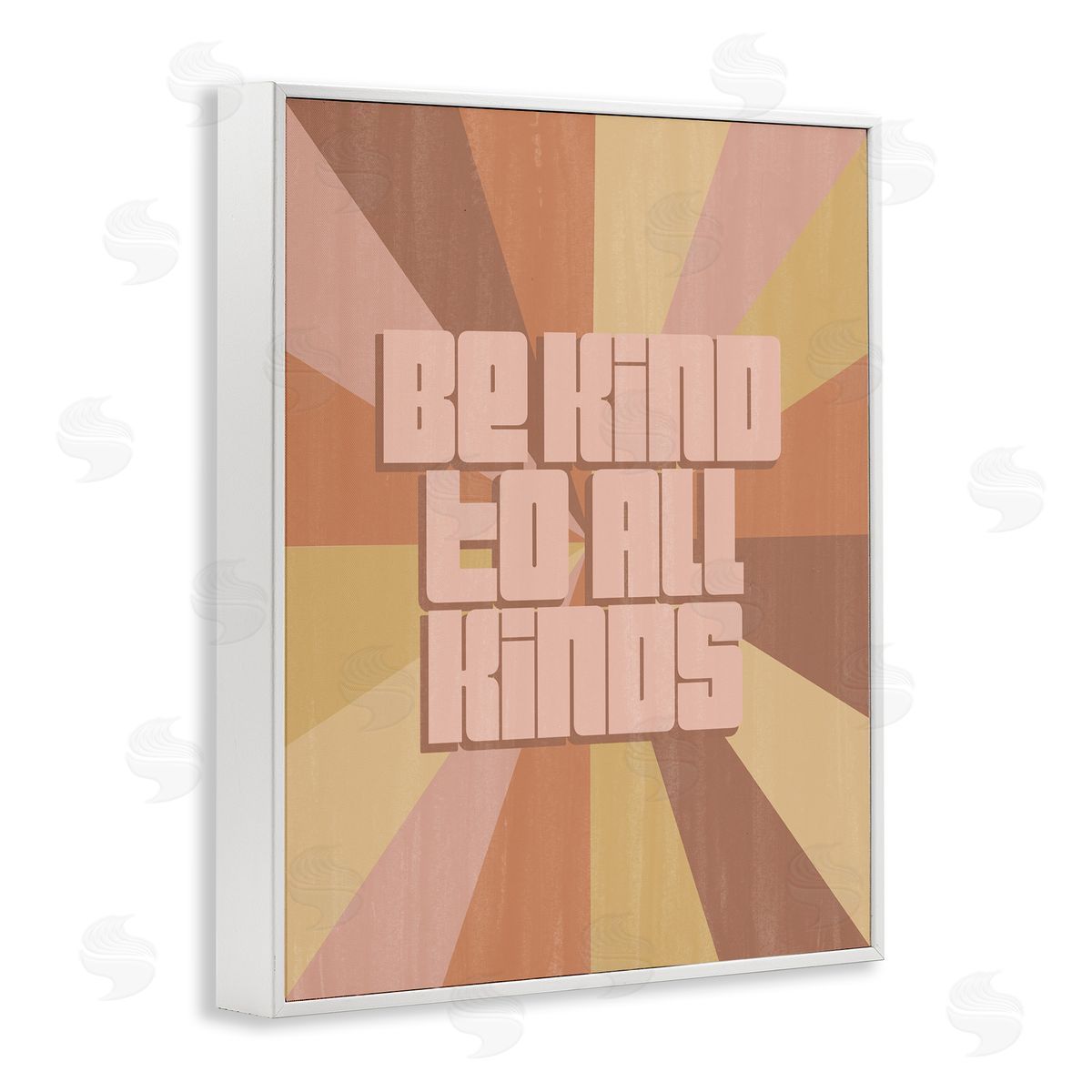 Grace Popp Be Kind to All Phrase Neutral Tone Rainbow Stripes