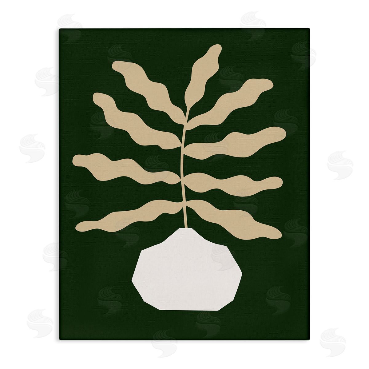Victoria Barnes Minimal Potted Plant Yellow Foliage over Green