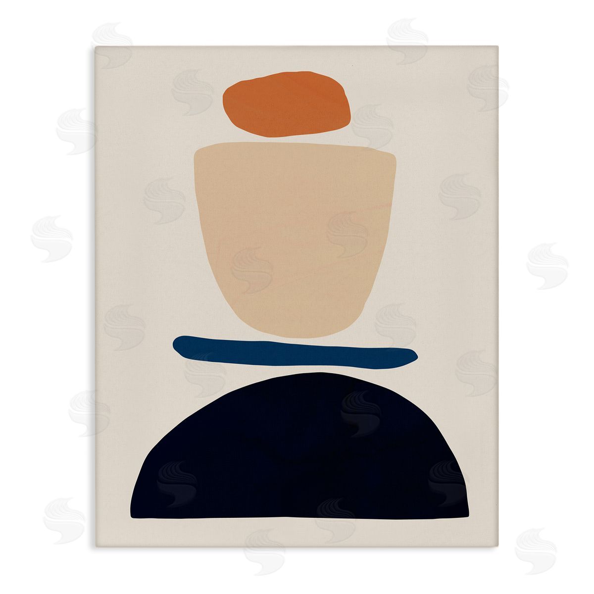 Victoria Barnes Western Balanced Abstract Shapes Orange Blue