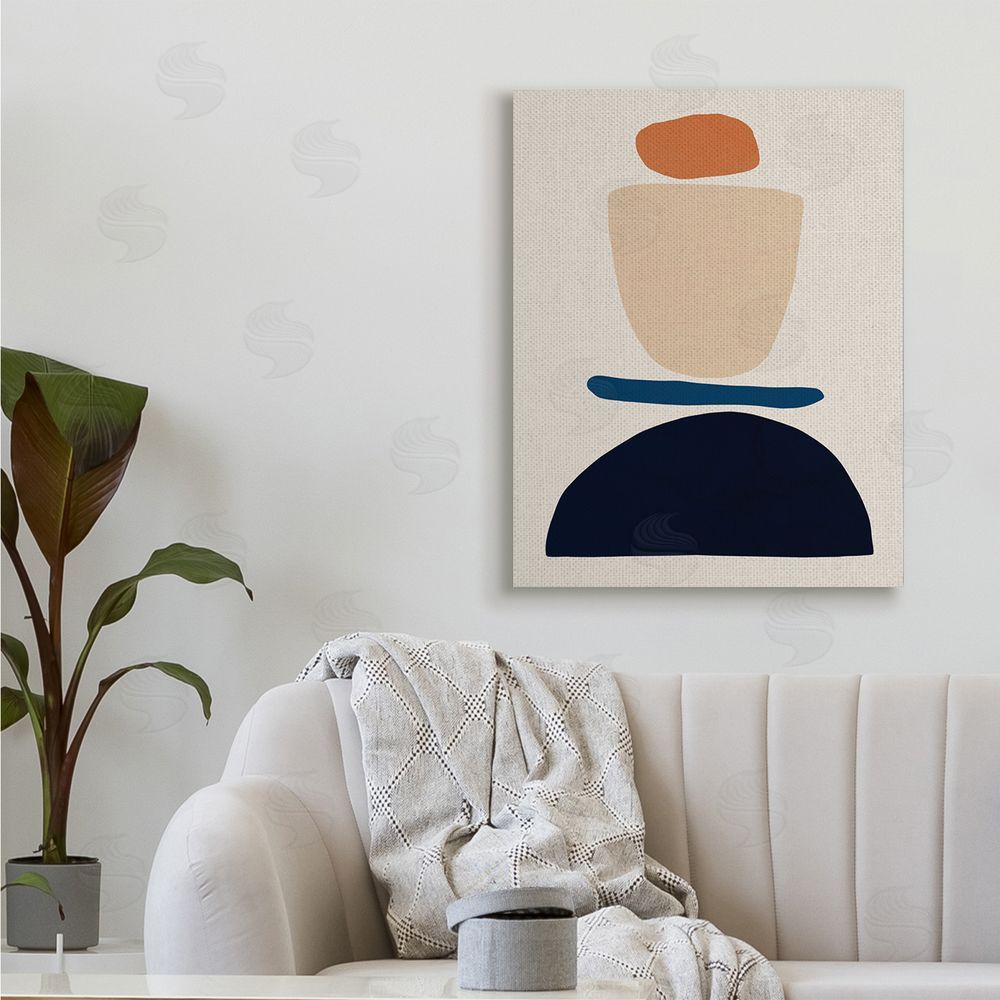Victoria Barnes Western Balanced Abstract Shapes Orange Blue