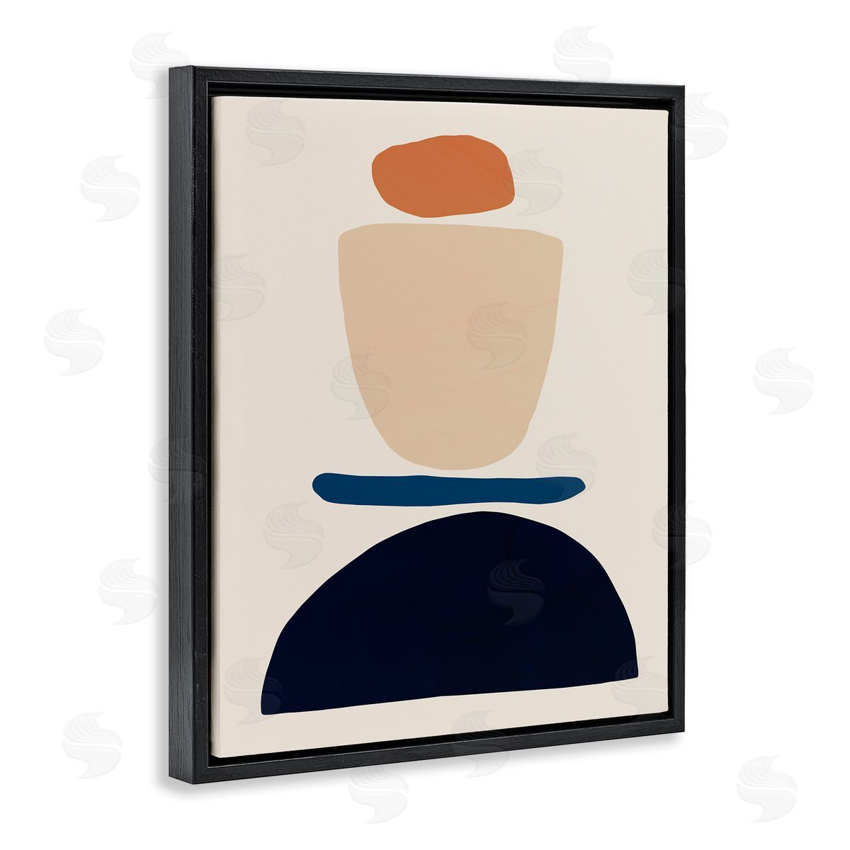 Victoria Barnes Western Balanced Abstract Shapes Orange Blue