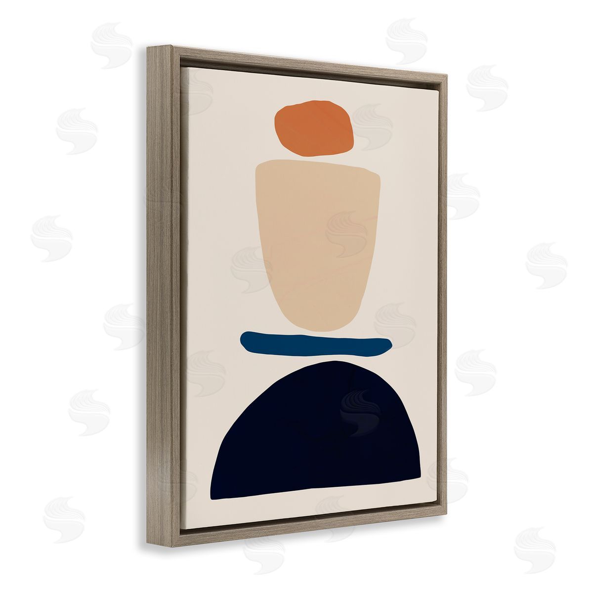 Victoria Barnes Western Balanced Abstract Shapes Orange Blue