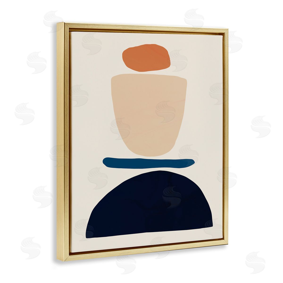 Victoria Barnes Western Balanced Abstract Shapes Orange Blue