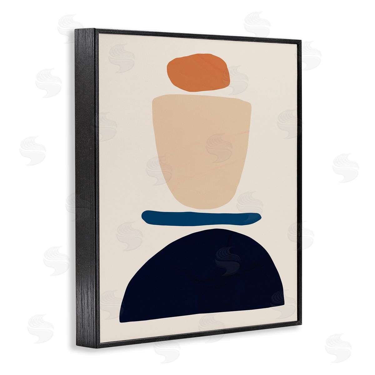 Victoria Barnes Western Balanced Abstract Shapes Orange Blue