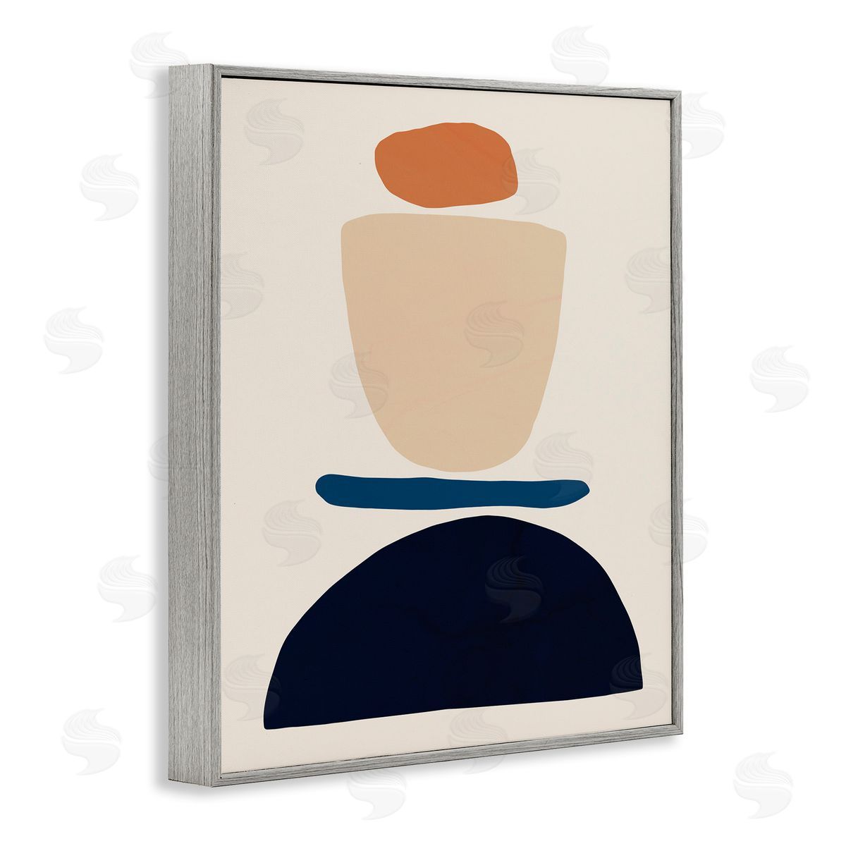 Victoria Barnes Western Balanced Abstract Shapes Orange Blue