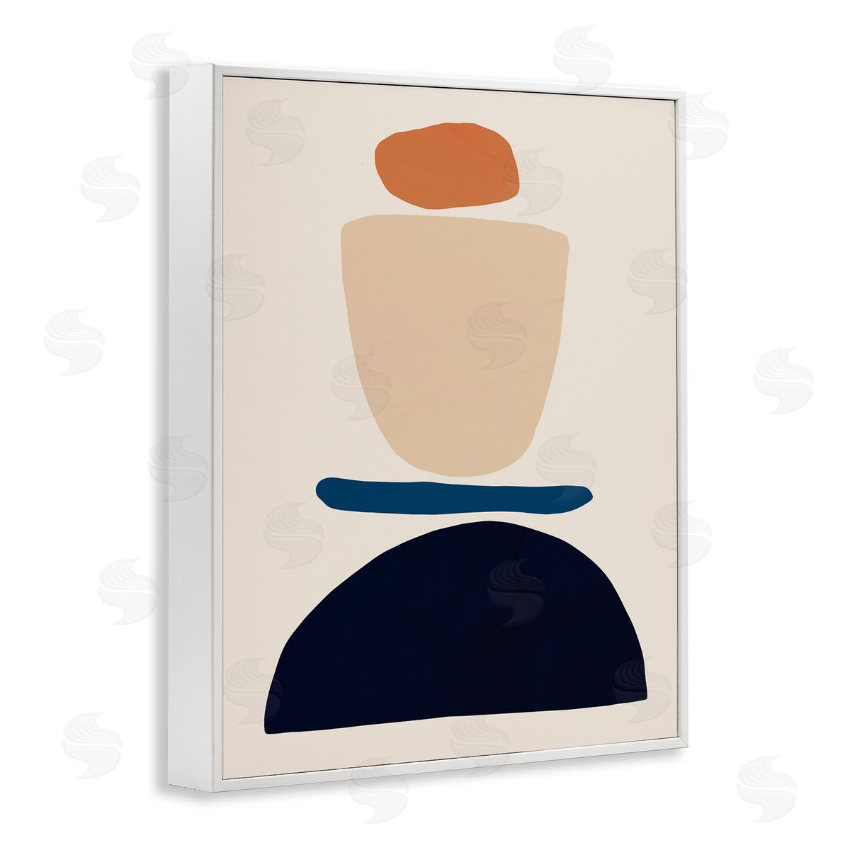 Victoria Barnes Western Balanced Abstract Shapes Orange Blue