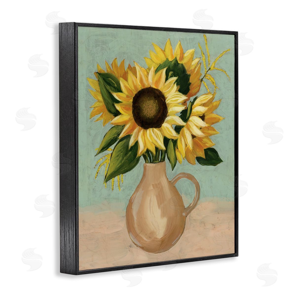 Grace Popp Summer Sunflower Bouquet in Brown Country Pitcher