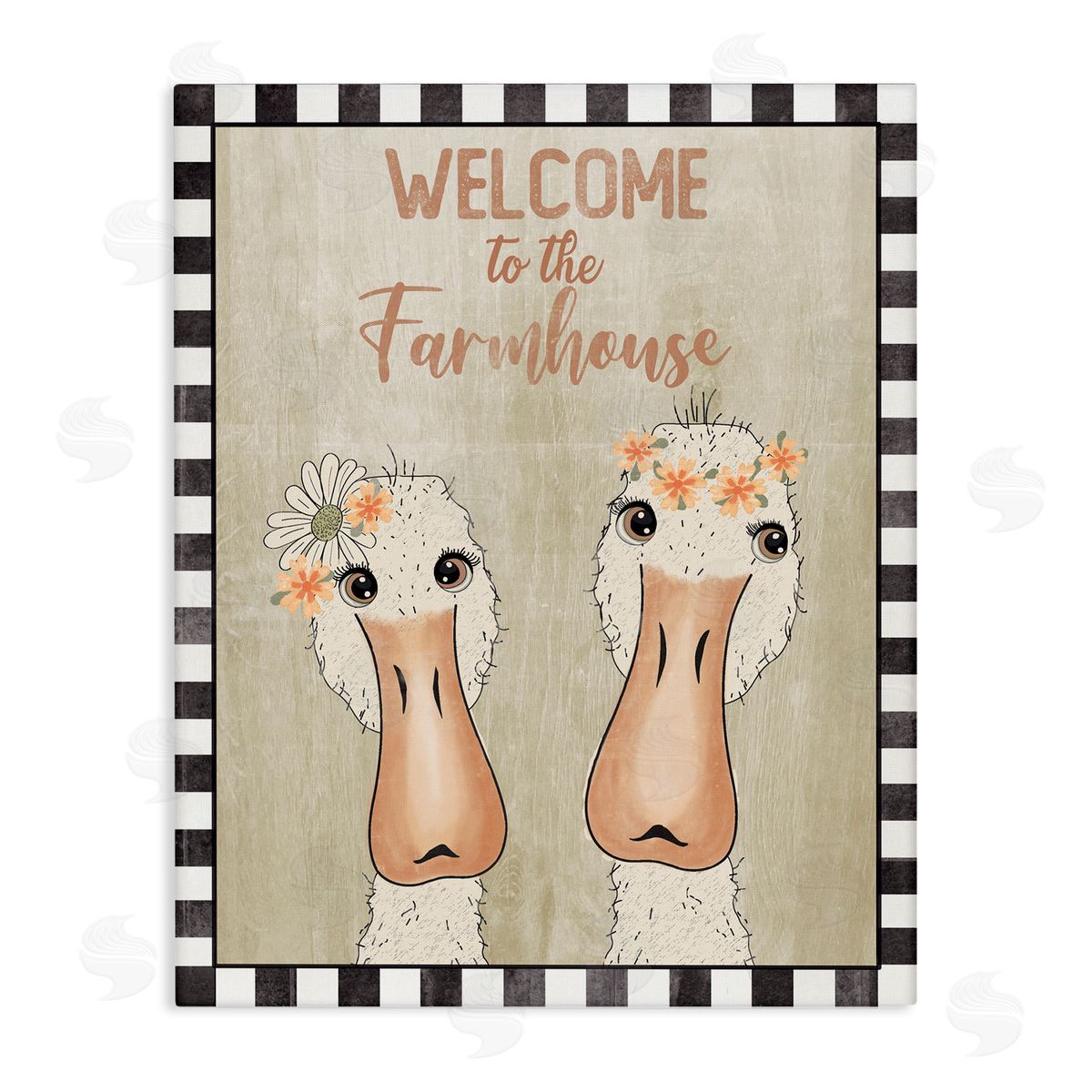 Andrea Jasid Grassi Welcome to the Farmhouse Phrase Whimsical Country Geese
