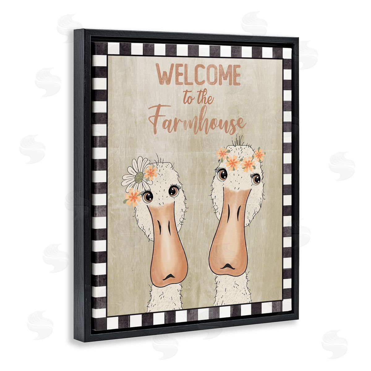 Andrea Jasid Grassi Welcome to the Farmhouse Phrase Whimsical Country Geese