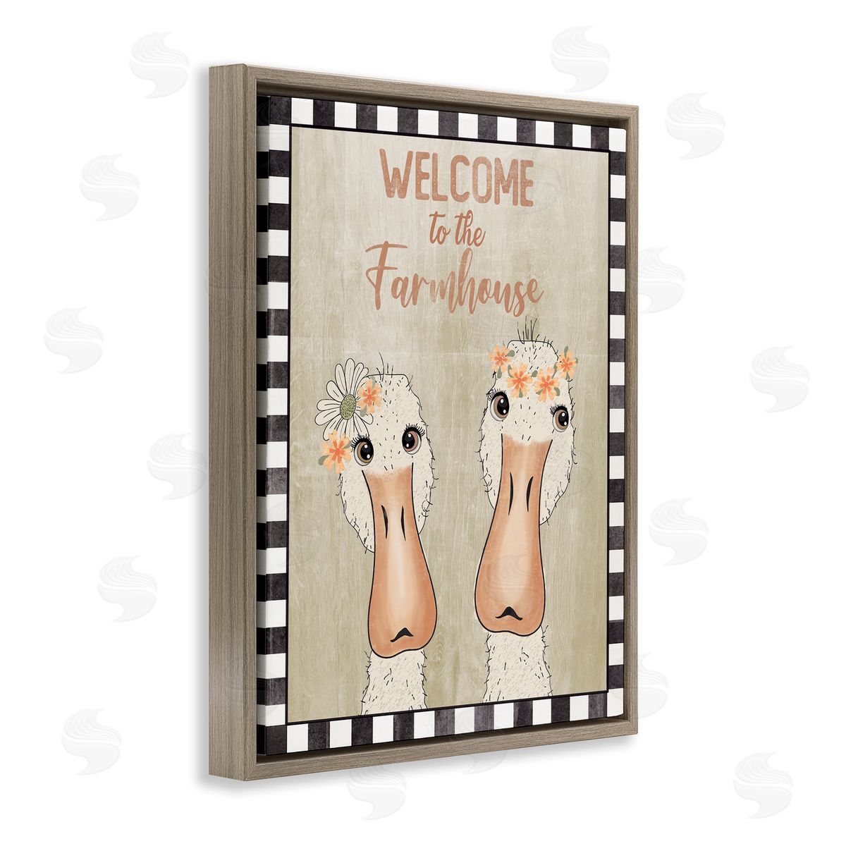 Andrea Jasid Grassi Welcome to the Farmhouse Phrase Whimsical Country Geese