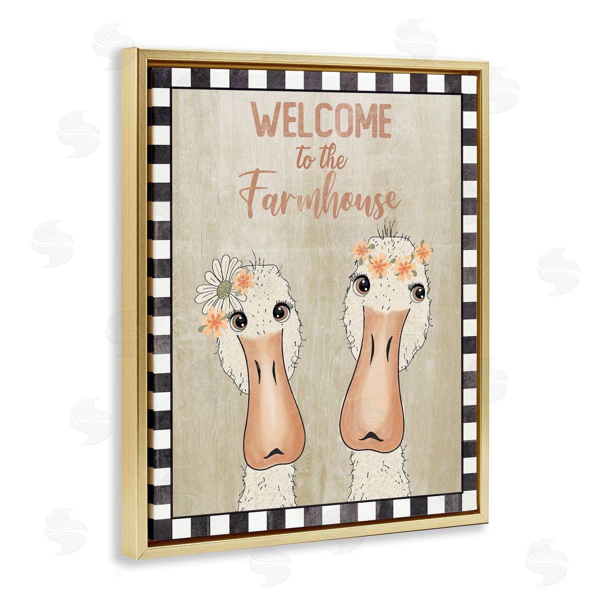 Andrea Jasid Grassi Welcome to the Farmhouse Phrase Whimsical Country Geese
