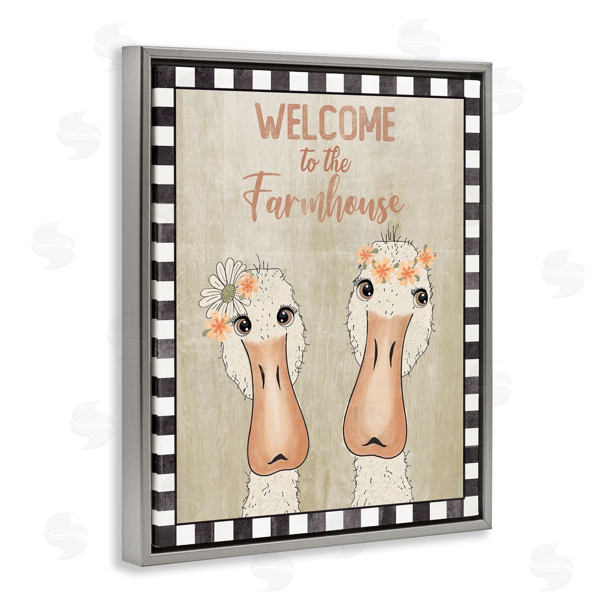 Andrea Jasid Grassi Welcome to the Farmhouse Phrase Whimsical Country Geese